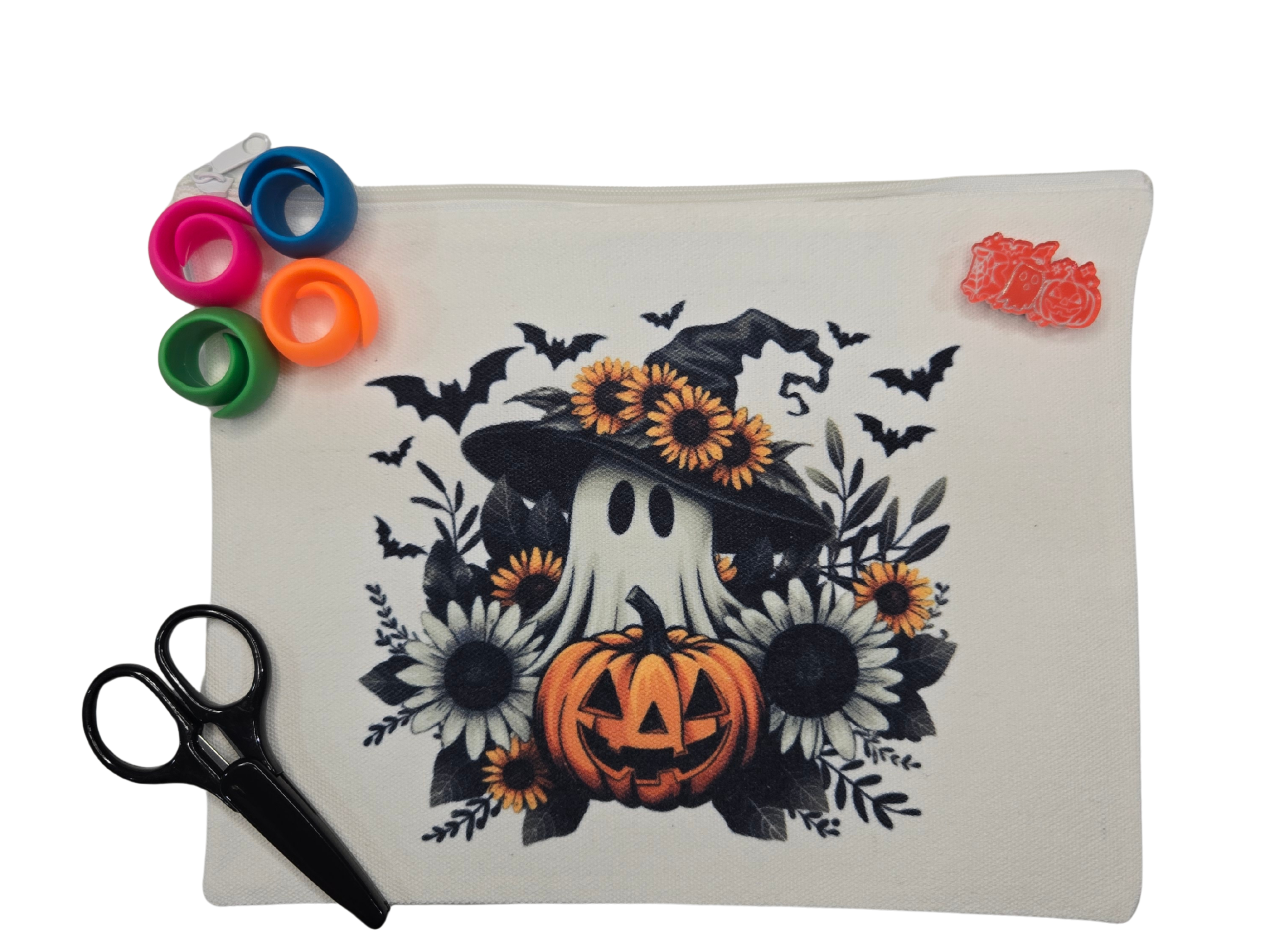 Cross Stitch Goody Bag - Ghost Pumpkin