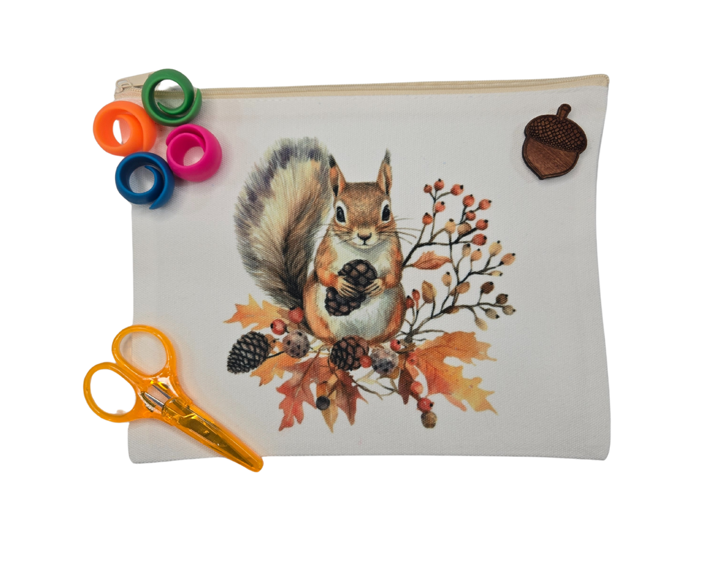 Cross Stitch Goody Bag - Squirrel
