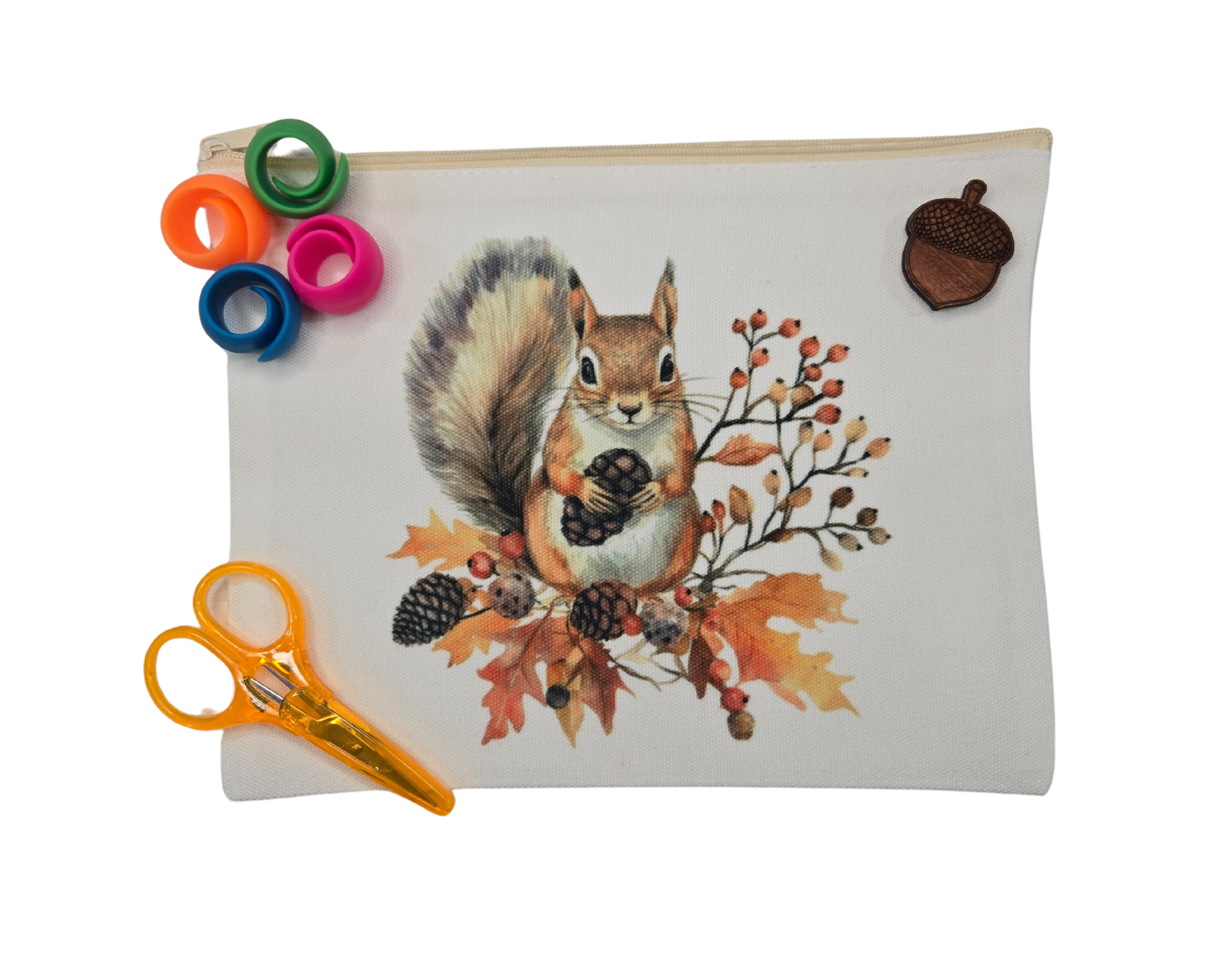 Cross Stitch Goody Bag - Squirrel