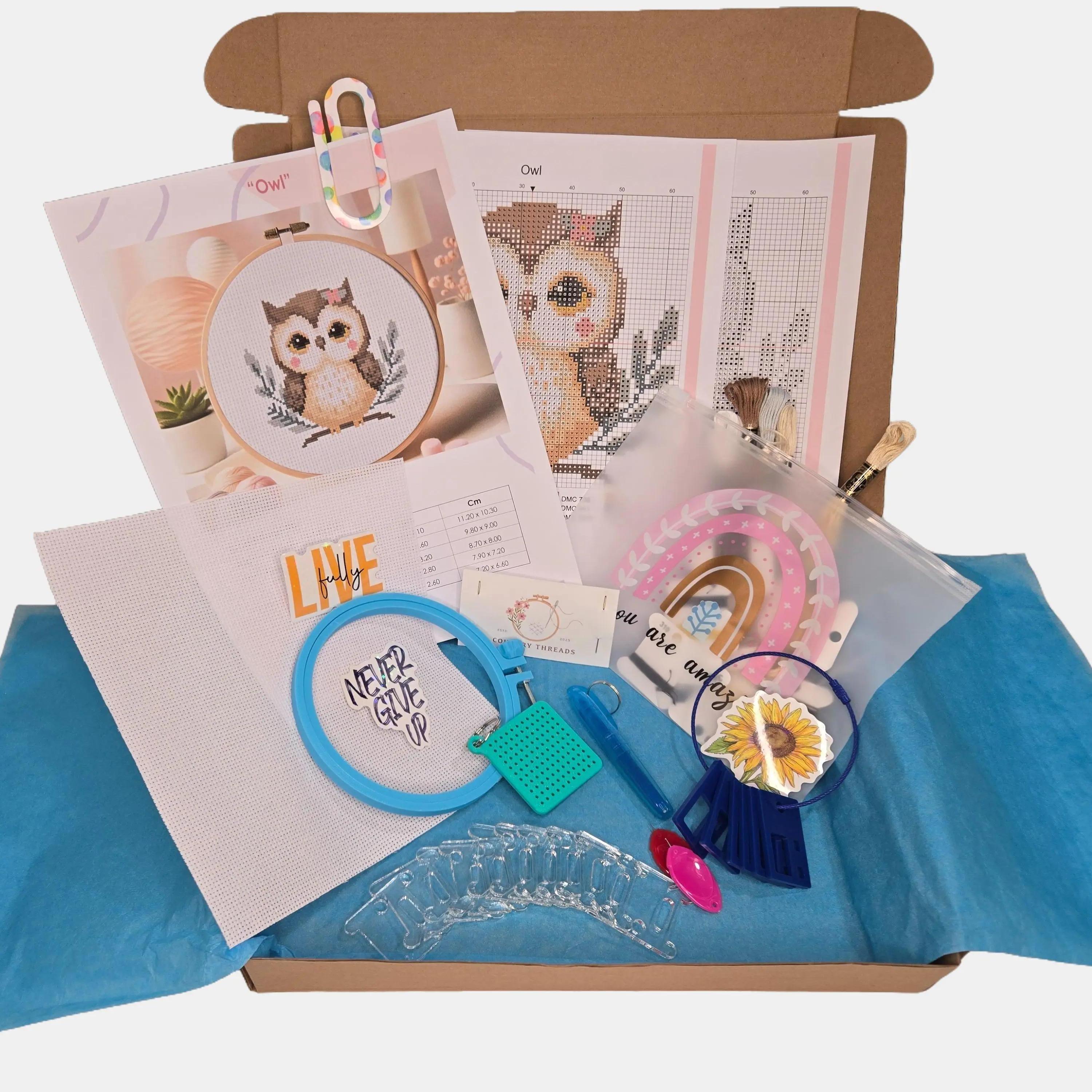 The Happy Stitching Box - Upgraded Cross Stitch Kit