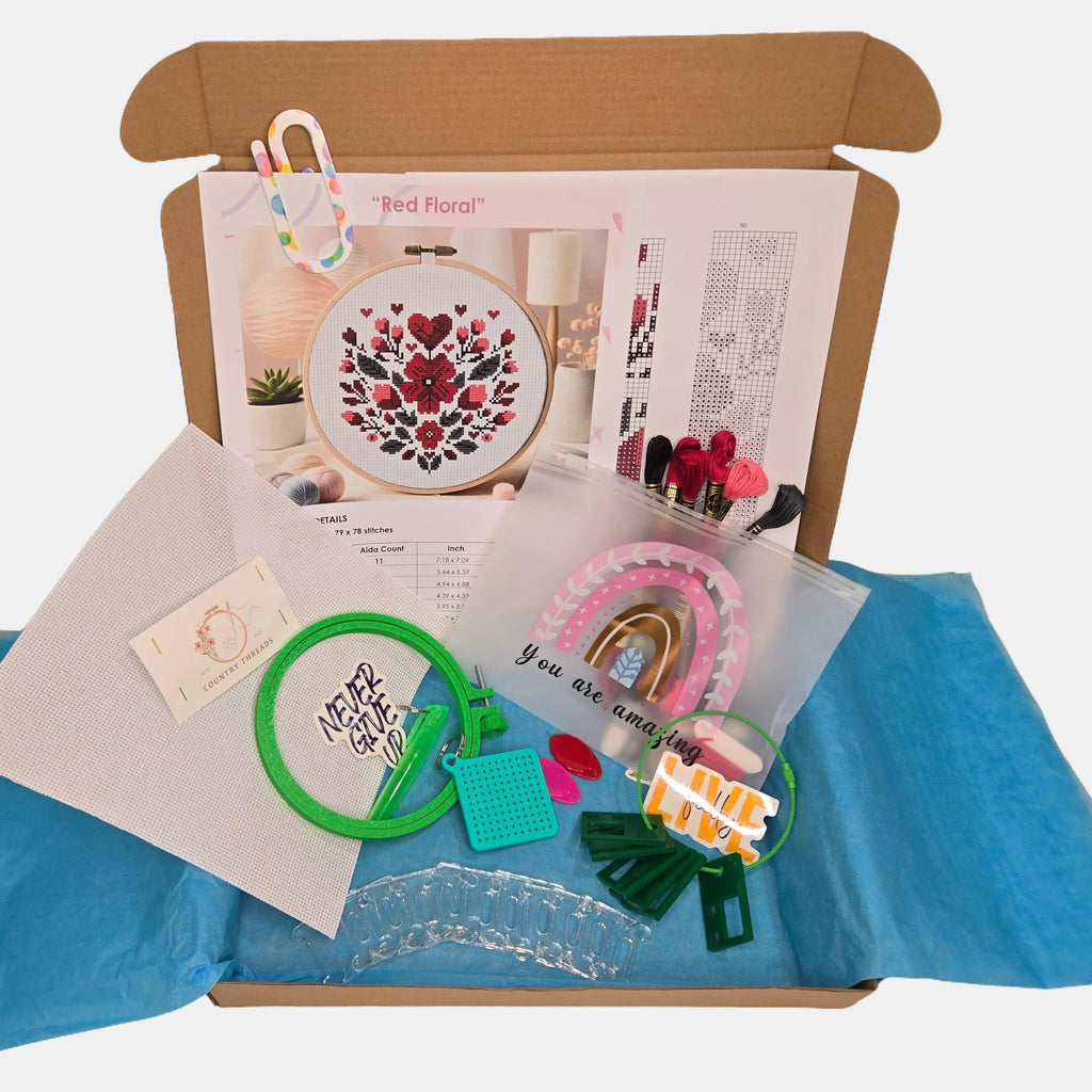 The Happy Stitching Box - Upgraded Cross Stitch Kit