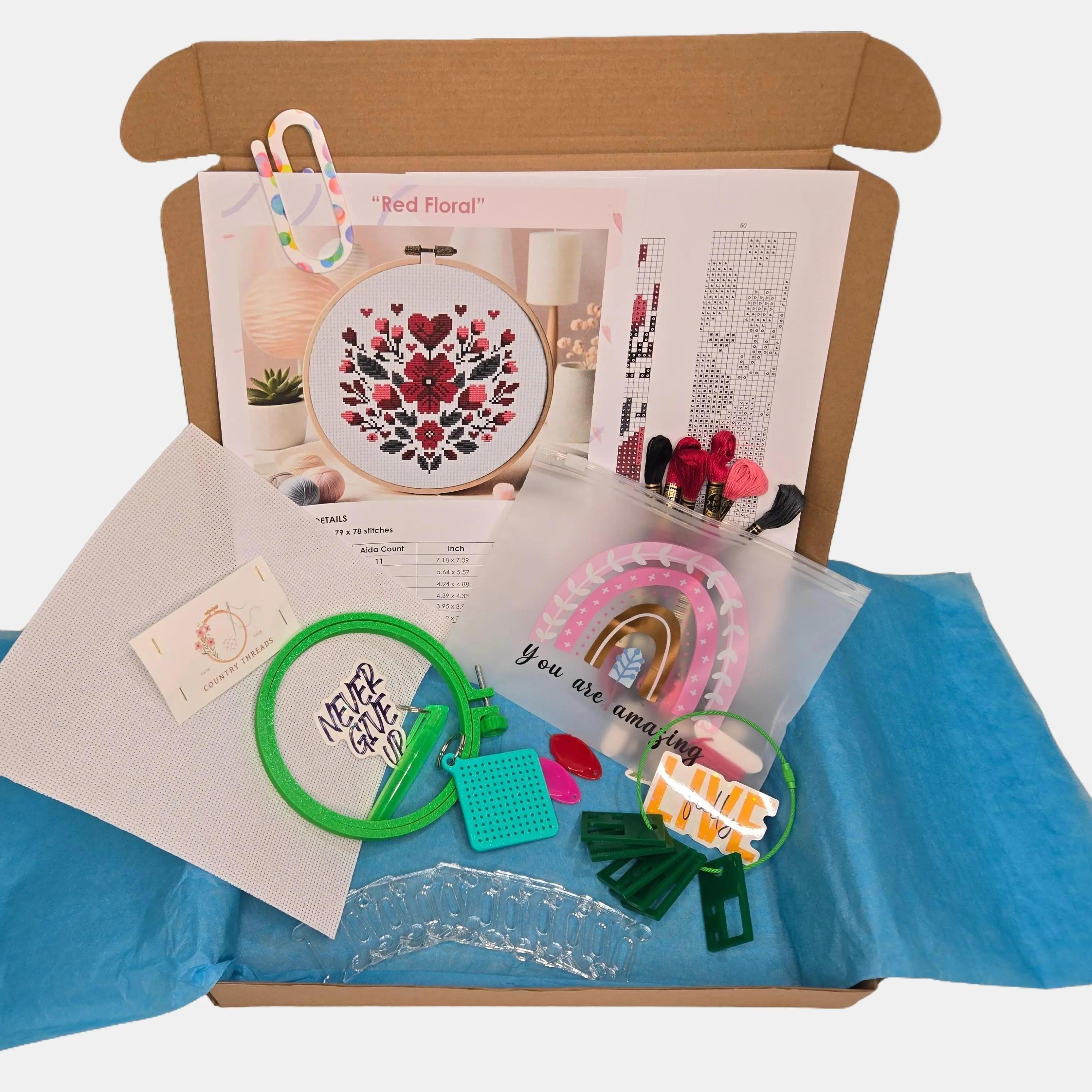The Happy Stitching Box - Upgraded Cross Stitch Kit